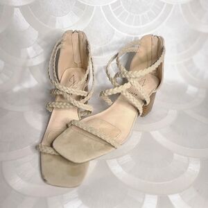 Joie Cream Heels Suede Finish Summer Event Sandals Size 9